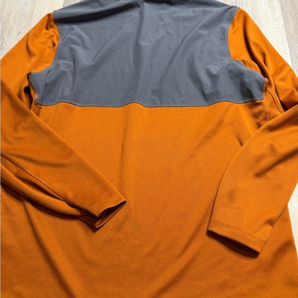 Nike Orange and Gray Quarter-Zip Performance Pullover - Picture 3 of 3